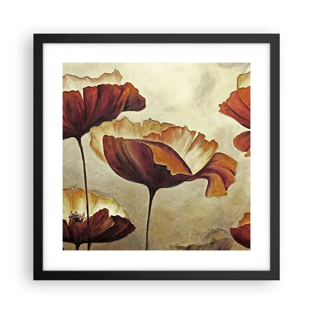 Poszter fehér keretben - Rét - 40x40 cm