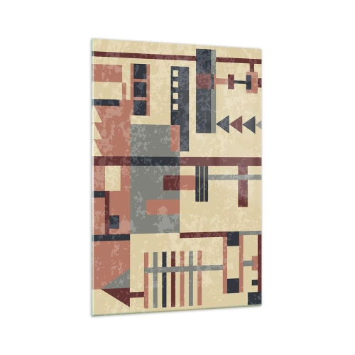 Üveg kép - A függőleges és vízszintes felületek kombinációja - 70x100 cm