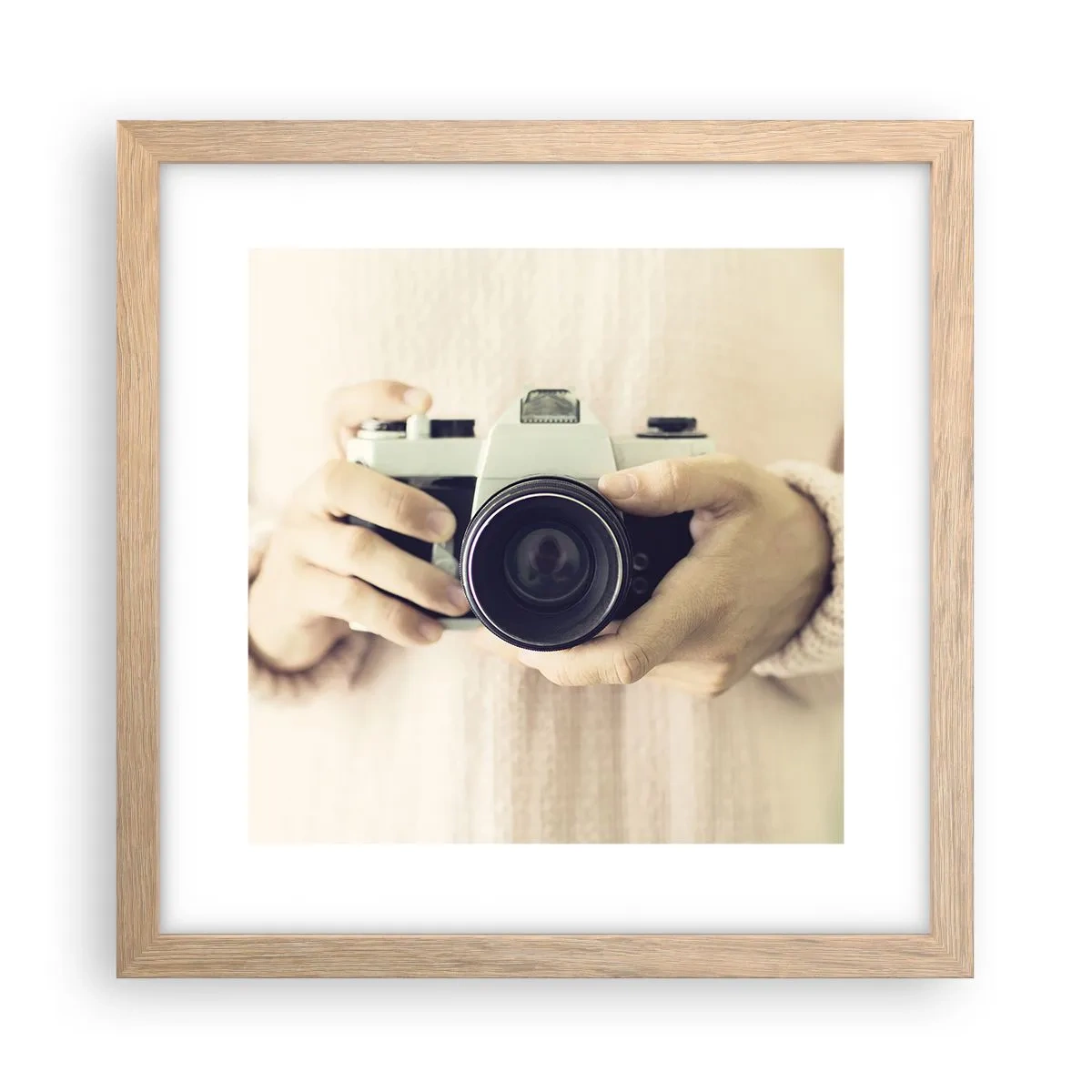 Poszter világos tölgy keretben - Többet látni... - 30x30 cm