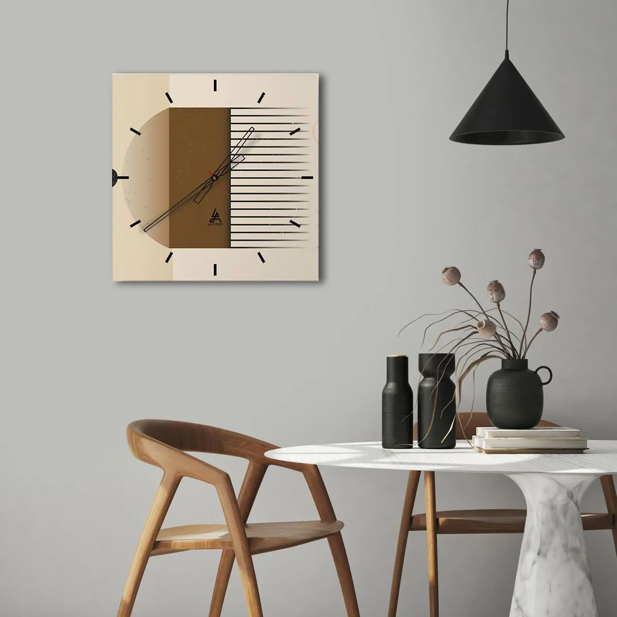 Falióra, Óra - Különféle államok - 40x40 cm