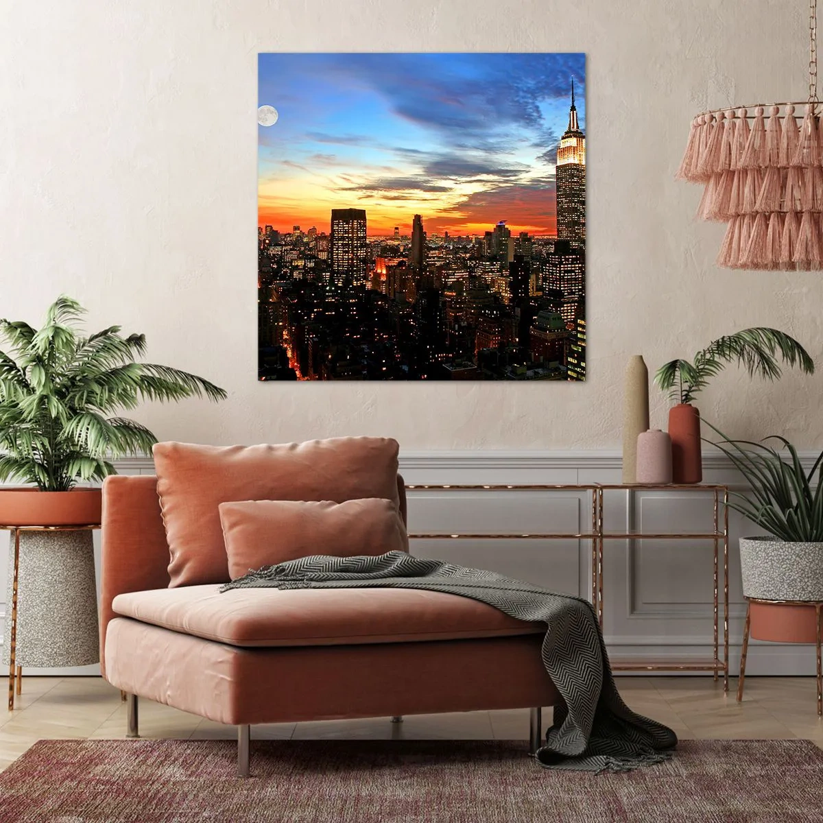 Vászonkép - Fényes amerikai éjszaka - 50x50 cm