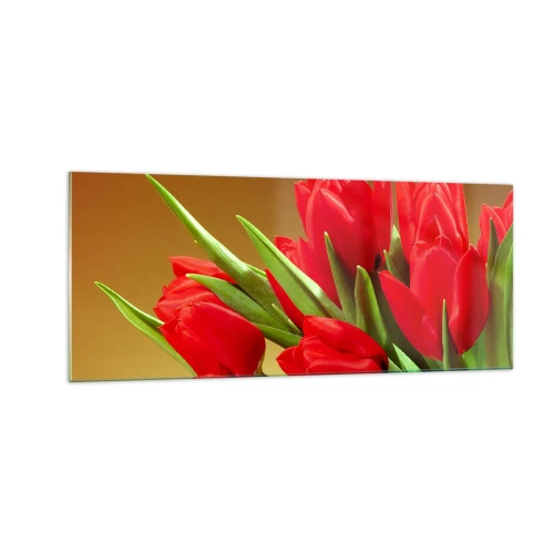 Üveg kép - Egy csokor tavaszi öröm - 100x40 cm