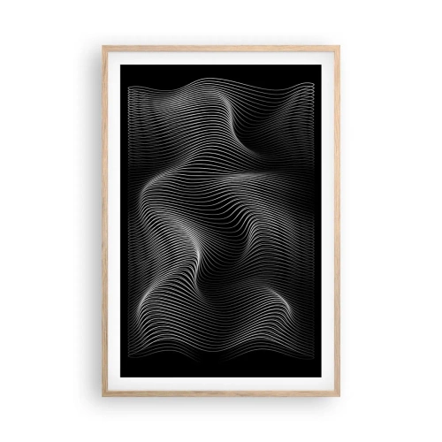 Poszter világos tölgy keretben - A fény tánca a térben - 61x91 cm