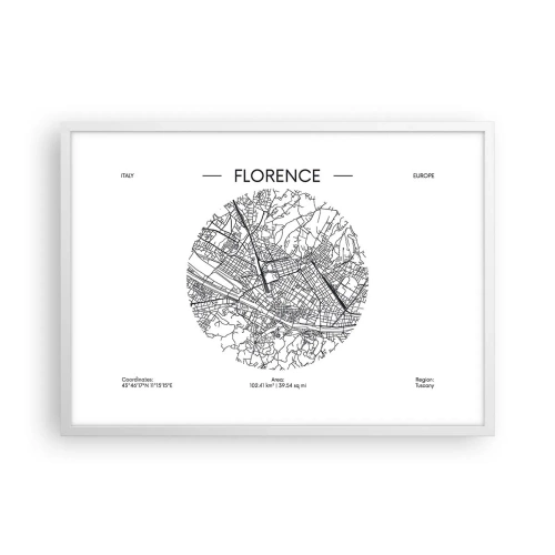 Poszter fekete keretben - Firenze anatómiája - 70x50 cm