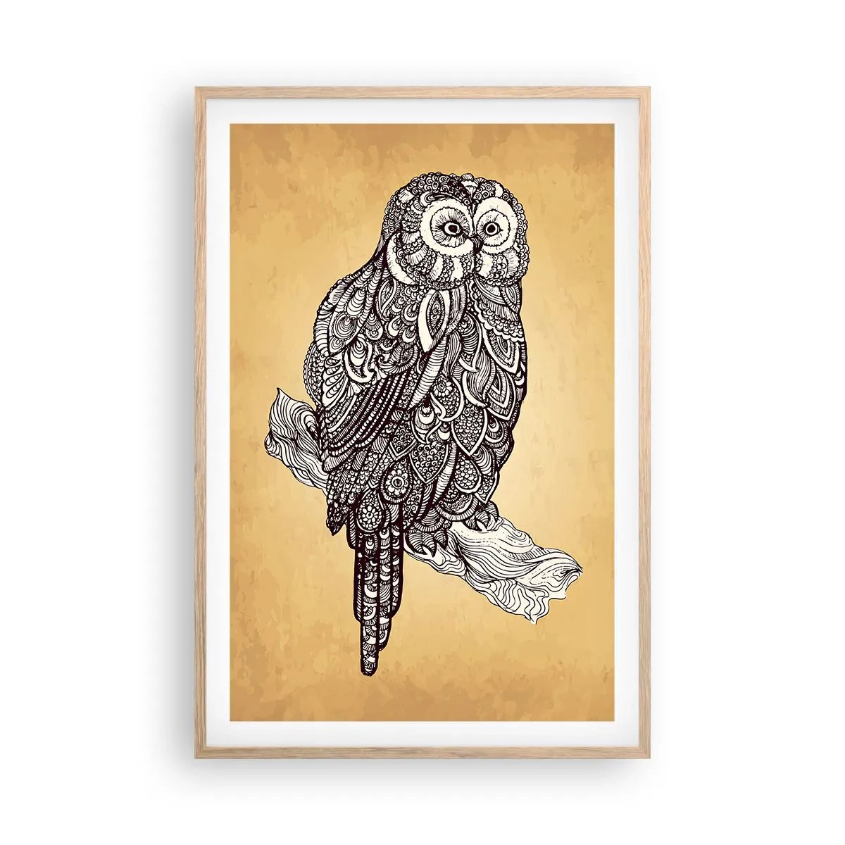 Poszter világos tölgy keretben - A bölcsesség bonyolult díszei - 61x91 cm