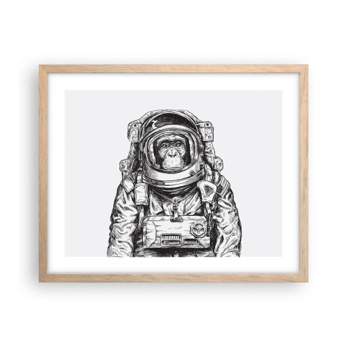 Poszter világos tölgy keretben - Alternatív evolúció - 50x40 cm