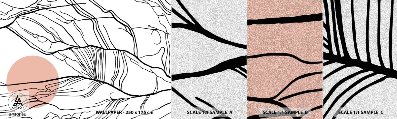 Fotótapéta Minta Premium Sand - Gallyak hálójában - Absztrakció, Grafika, Tervezés - 100x30 cm