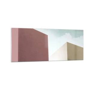 Üveg kép - Egy napsütéses nyár geometriája - 100x40 cm