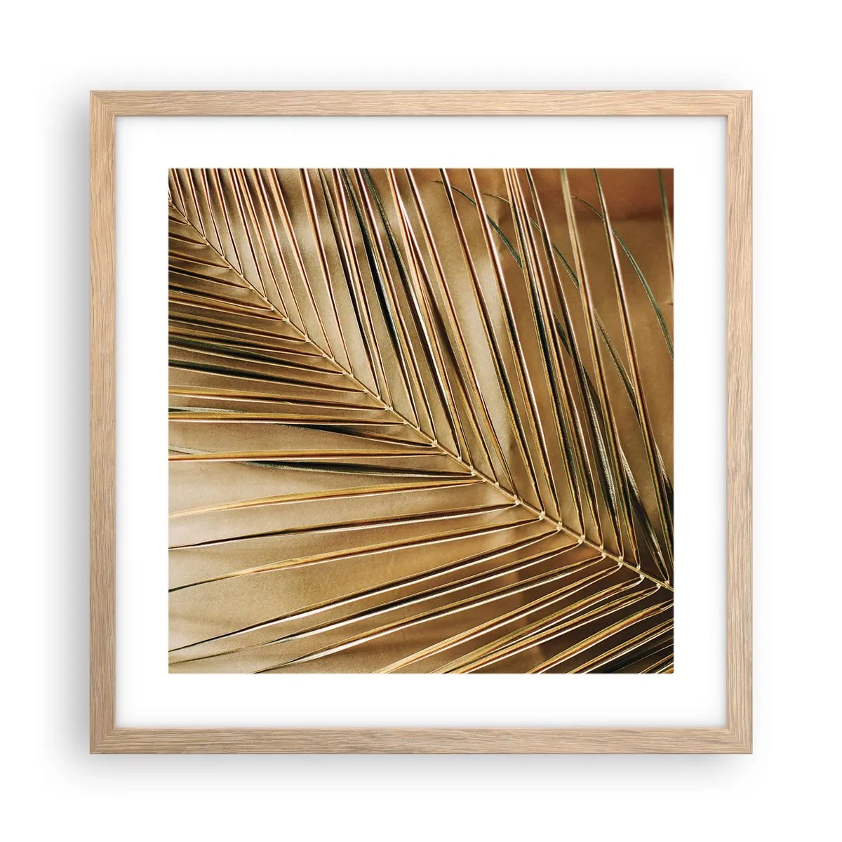 Poszter világos tölgy keretben - Természetes oszlopsor - 40x40 cm