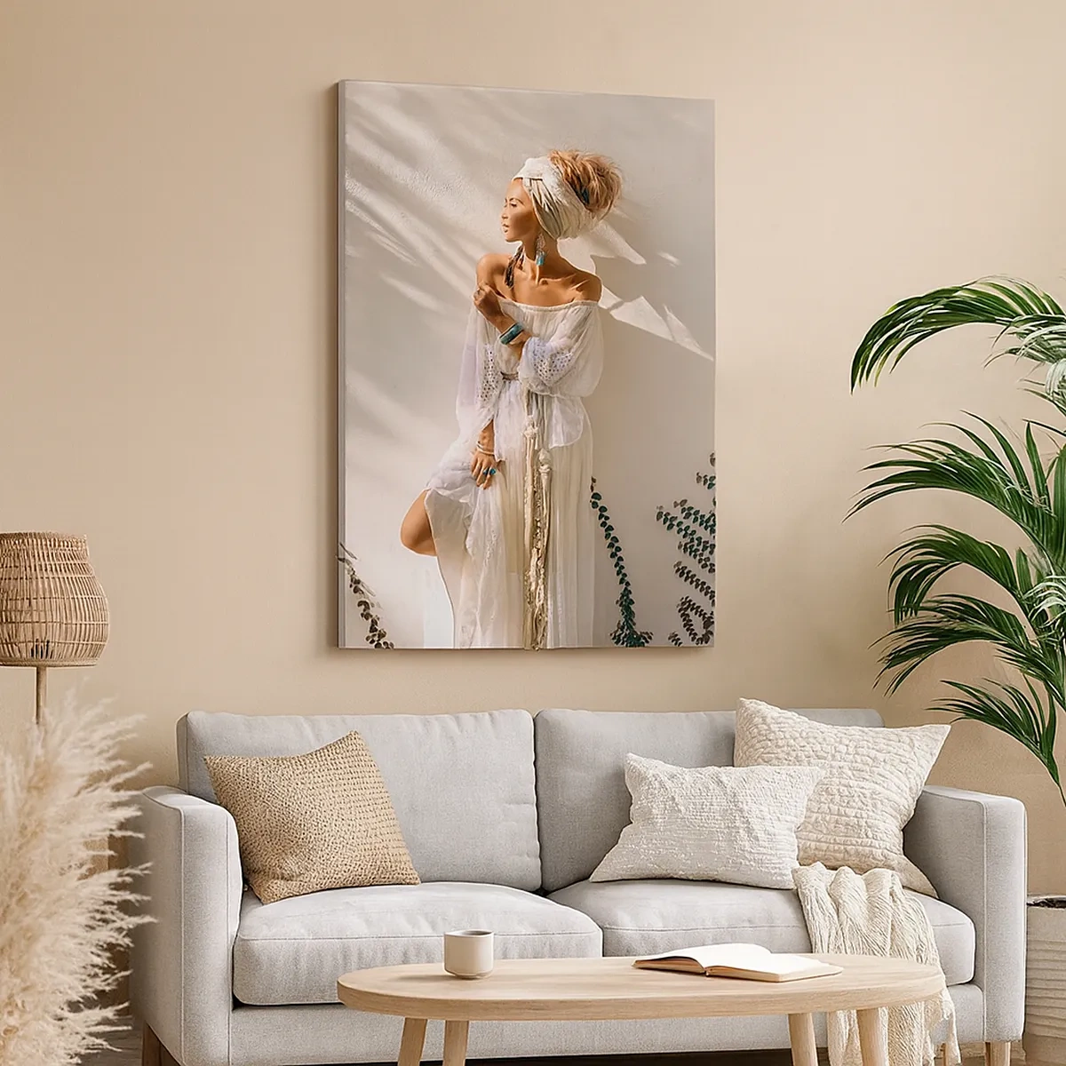 Vászonkép - A nap és a lány - 50x70 cm