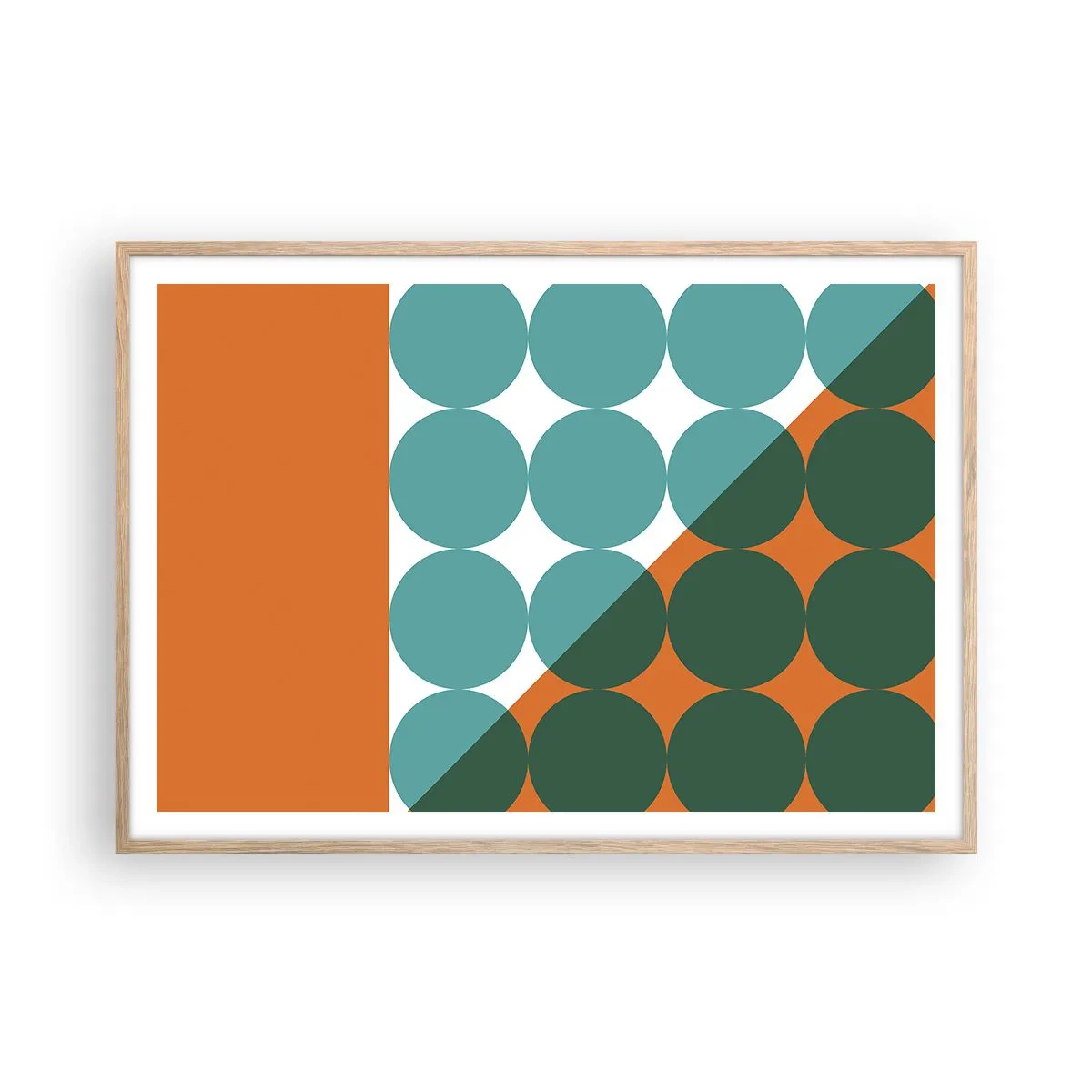 Poszter világos tölgy keretben - Felfelé és átlósan - 100x70 cm