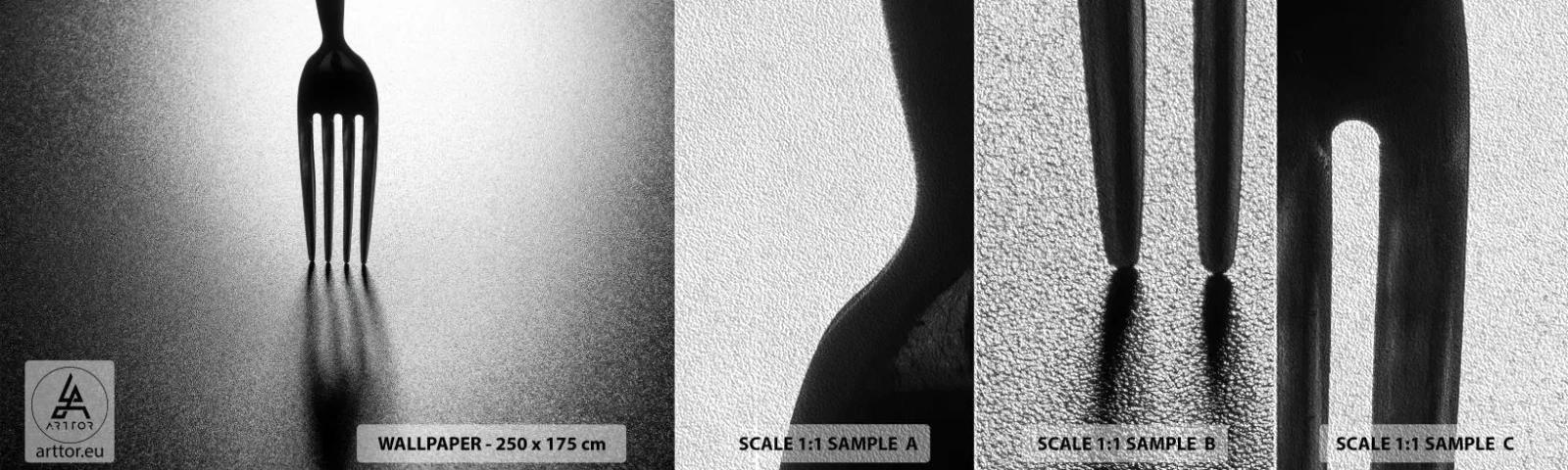 Fotótapéta Minta Premium Sand - Fény és árnyék - Villa, Evőeszköz, Konyha - 100x30 cm