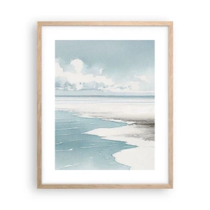 Poszter világos tölgy keretben - Szelíd dagály - 40x50 cm