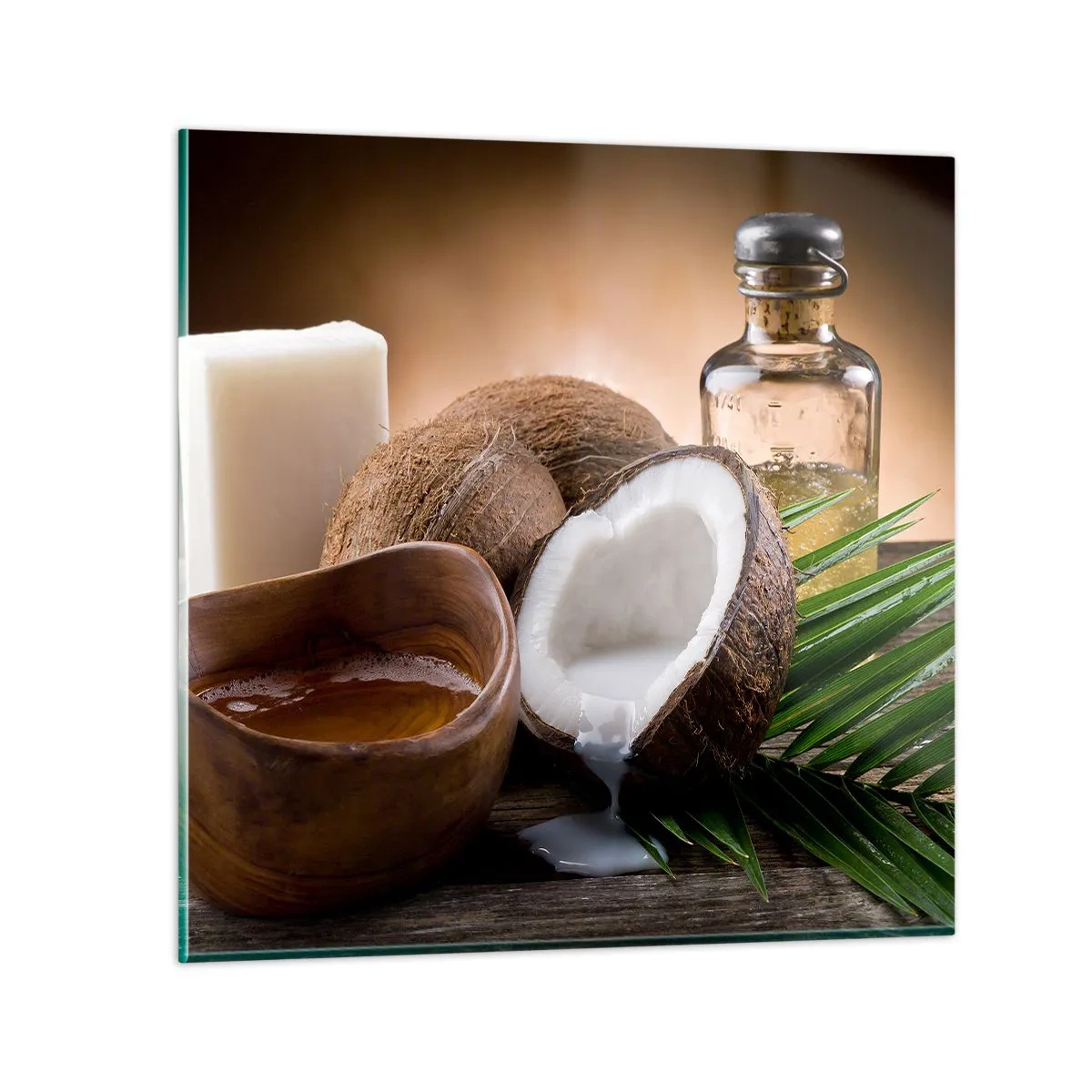Üveg kép - Egészség a trópusi szigetekről - 40x40 cm