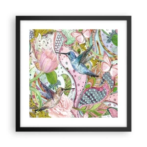 Poszter fehér keretben - Szőlőbe gabalyodva - 40x40 cm