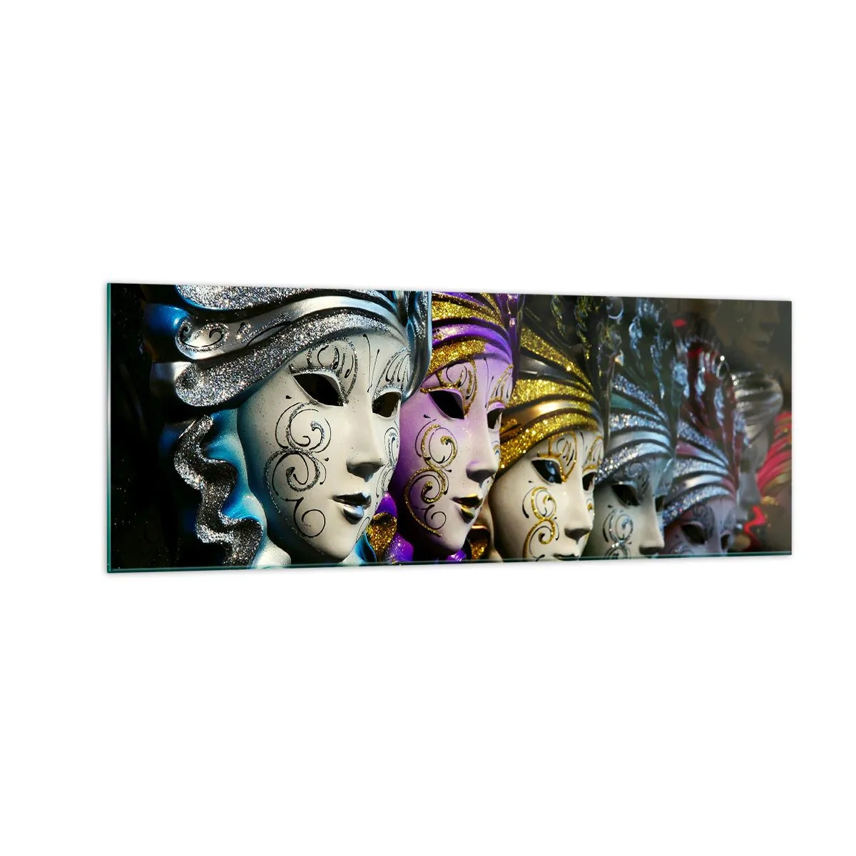 Üveg kép - Rejtély aranyban és ezüstben - 140x50 cm