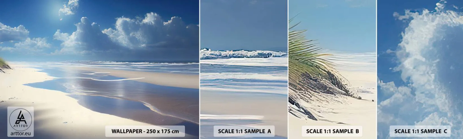 Fotótapéta Minta Öntapadós Deluxe Sticker - Nyaralás a paradicsomban - Strand, óceán, Ünnepek - 100x30 cm