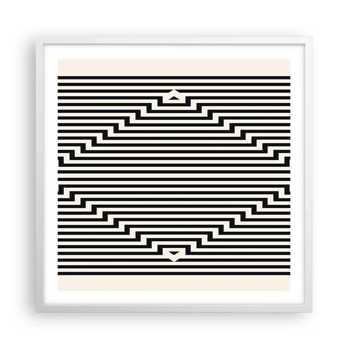 Poszter fekete keretben - Geometrikus illúzió - 60x60 cm