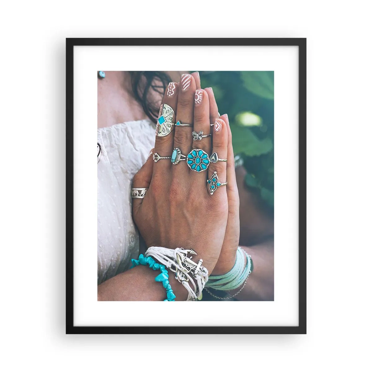 Poszter fehér keretben - Üdvözöljük a lét középpontjában - 40x50 cm