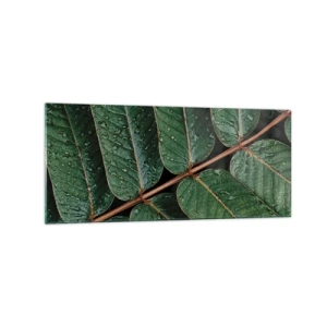 Üveg kép - Zöld ritmusban - 120x50 cm