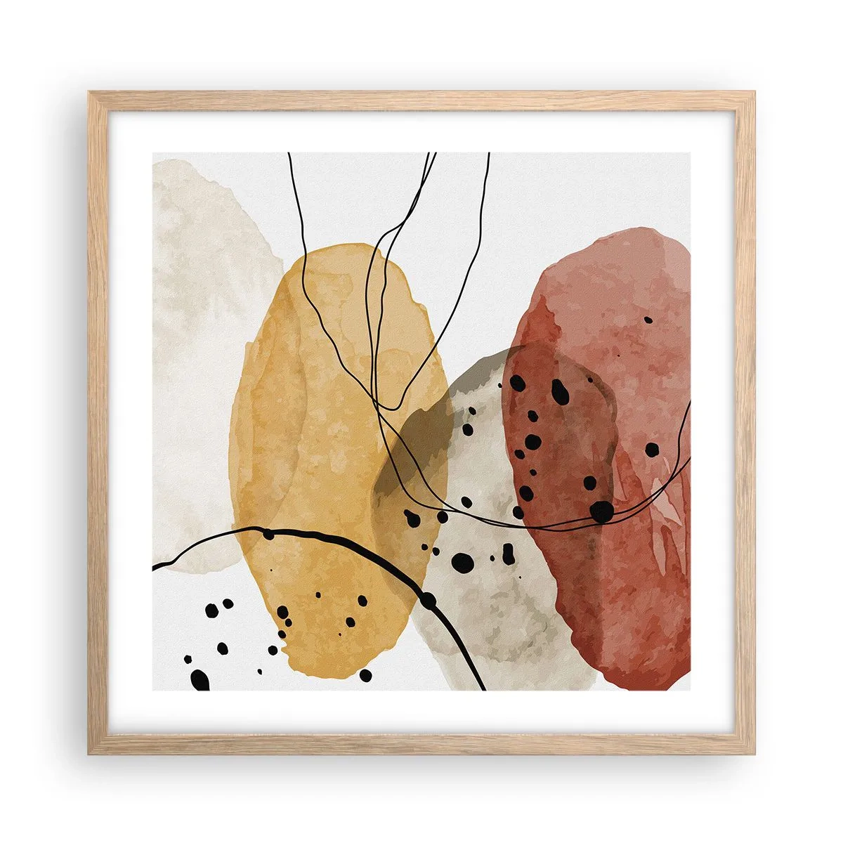 Poszter világos tölgy keretben - Mint a könnyű, friss levegő - 50x50 cm