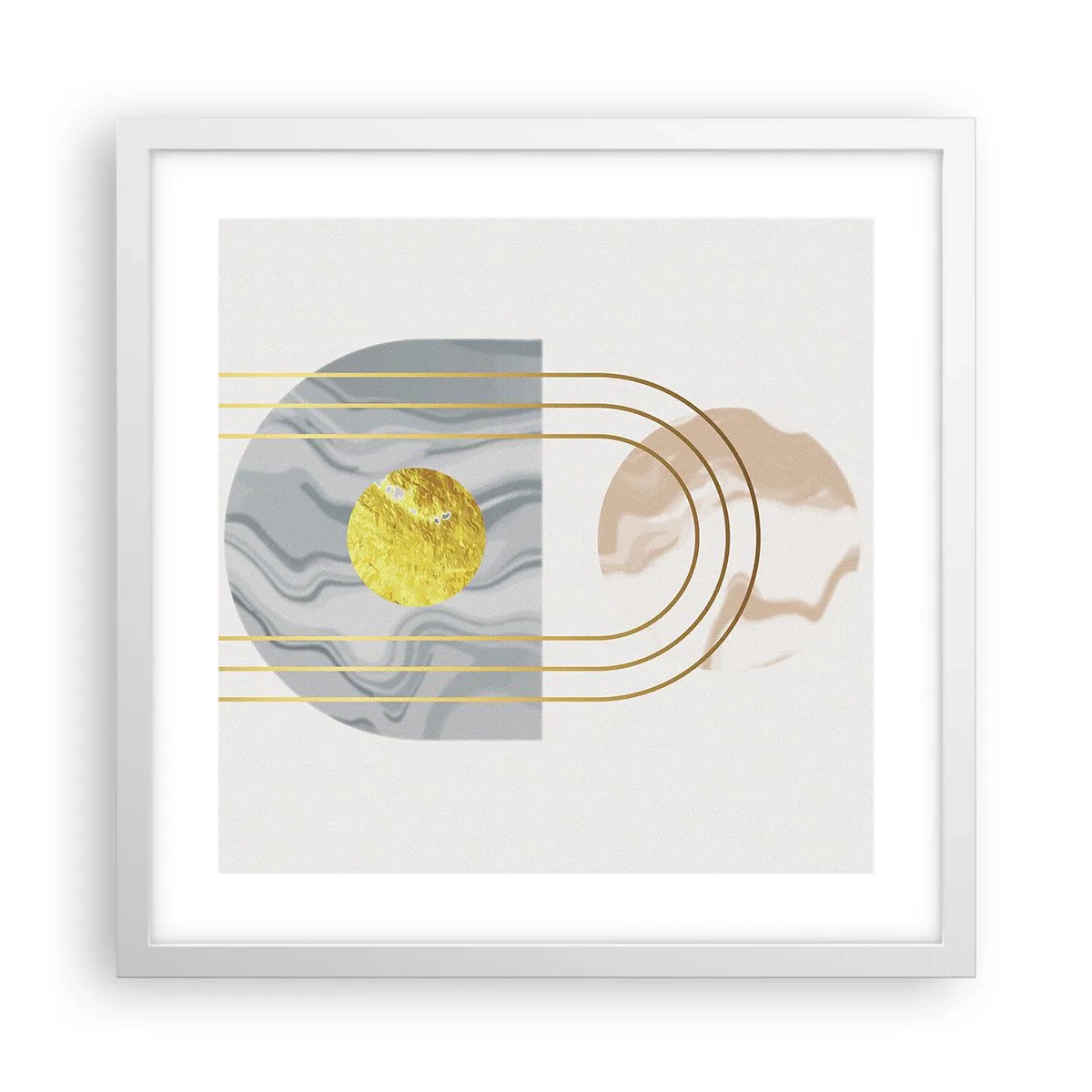 Poszter fekete keretben - Fényerő és ragyogás - 40x40 cm