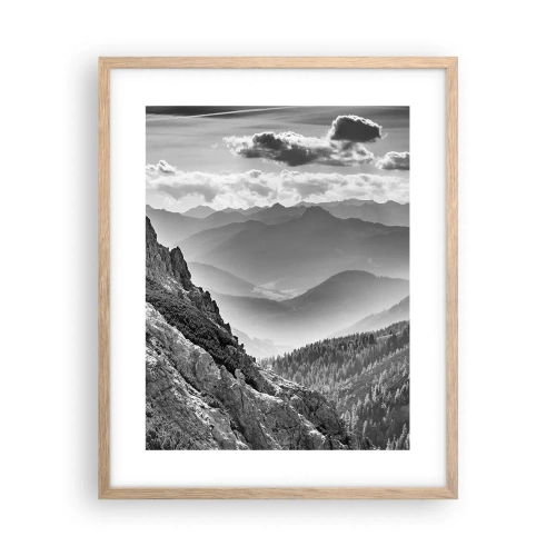 Poszter világos tölgy keretben - Egészen a horizontig - 40x50 cm