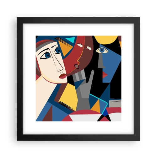 Poszter fehér keretben - Kubisták beszélgetése - 30x30 cm