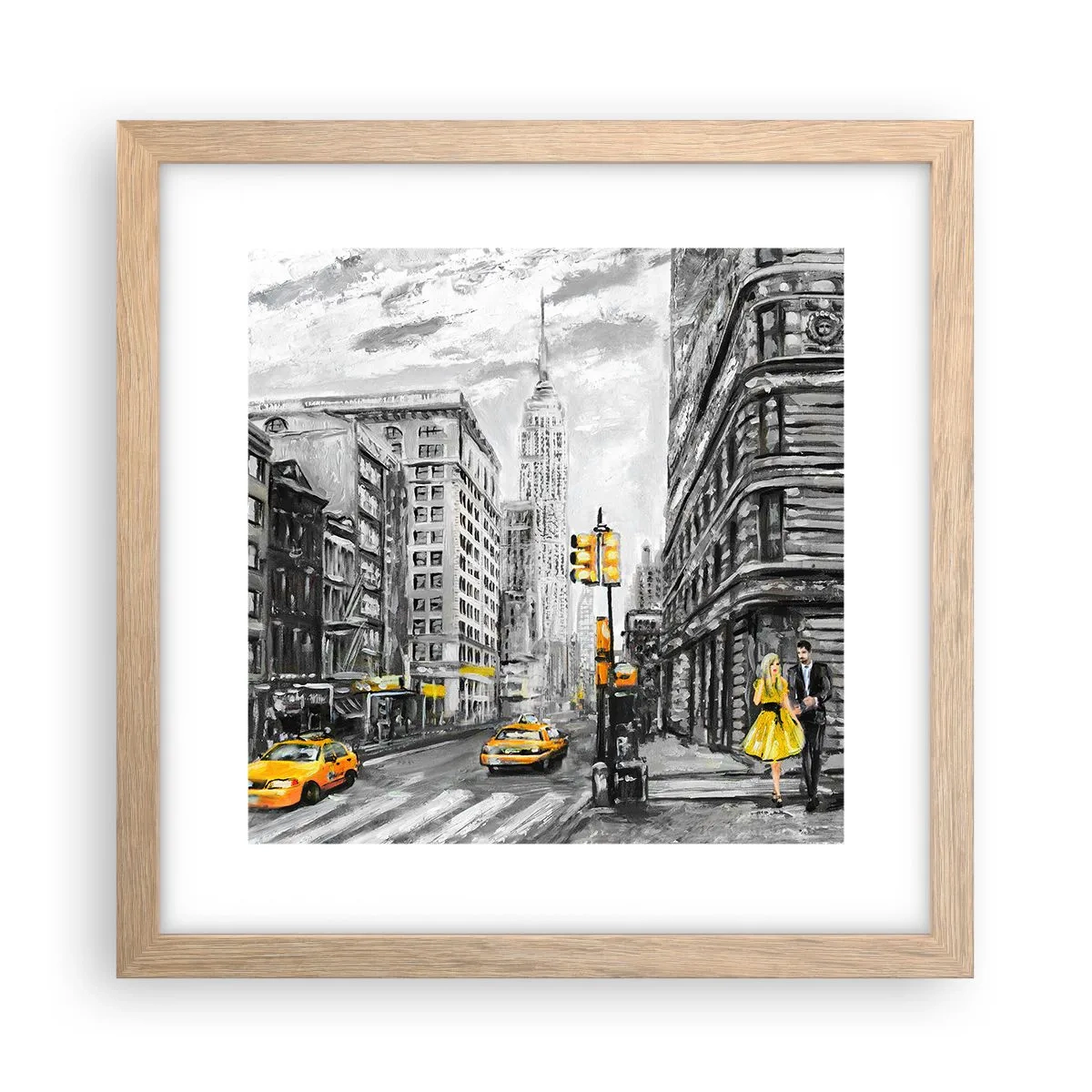 Poszter világos tölgy keretben - Egy New York-i történet - 30x30 cm