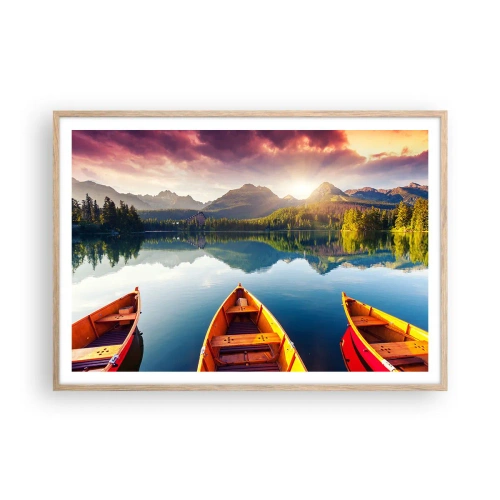 Poszter világos tölgy keretben - Semmi a természet ellen - 100x70 cm