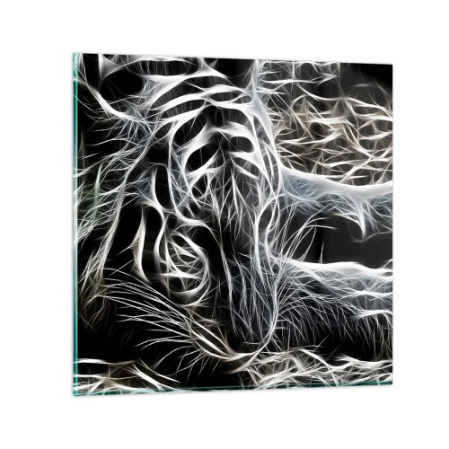 Üveg kép - Tanulmány a macska könnyedségéről - 40x40 cm