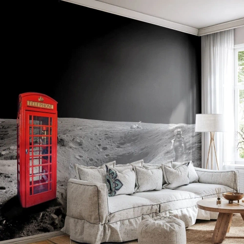 Fotótapéta Premium Canvas - Kozmikus vicc - Absztrakció, Hold, Űrhajós - 400x280 cm