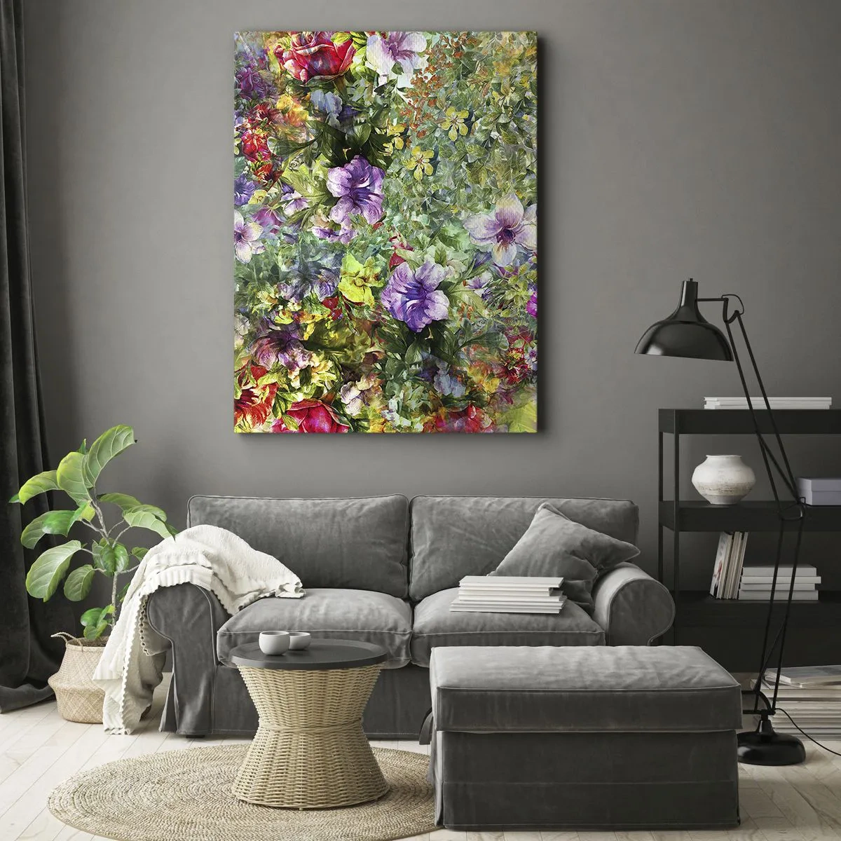 Vászonkép - Virágokban a vesztünk - 45x80 cm