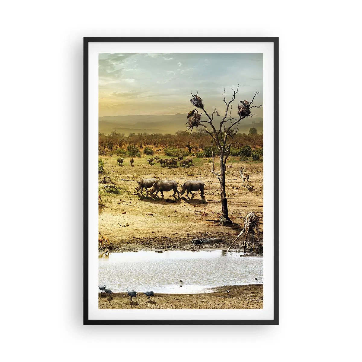 Poszter fehér keretben - „Z Edenu zaś wypływała rzeka…" - 61x91 cm