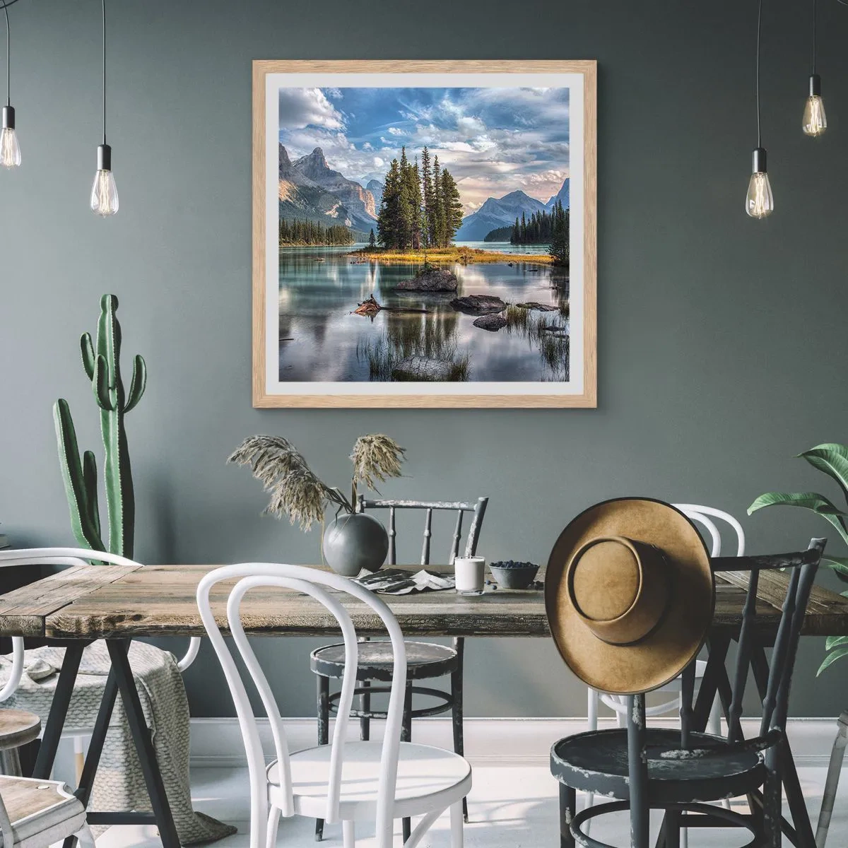 Poszter világos tölgy keretben - A nagy és tiszta víz mellett... - 40x40 cm