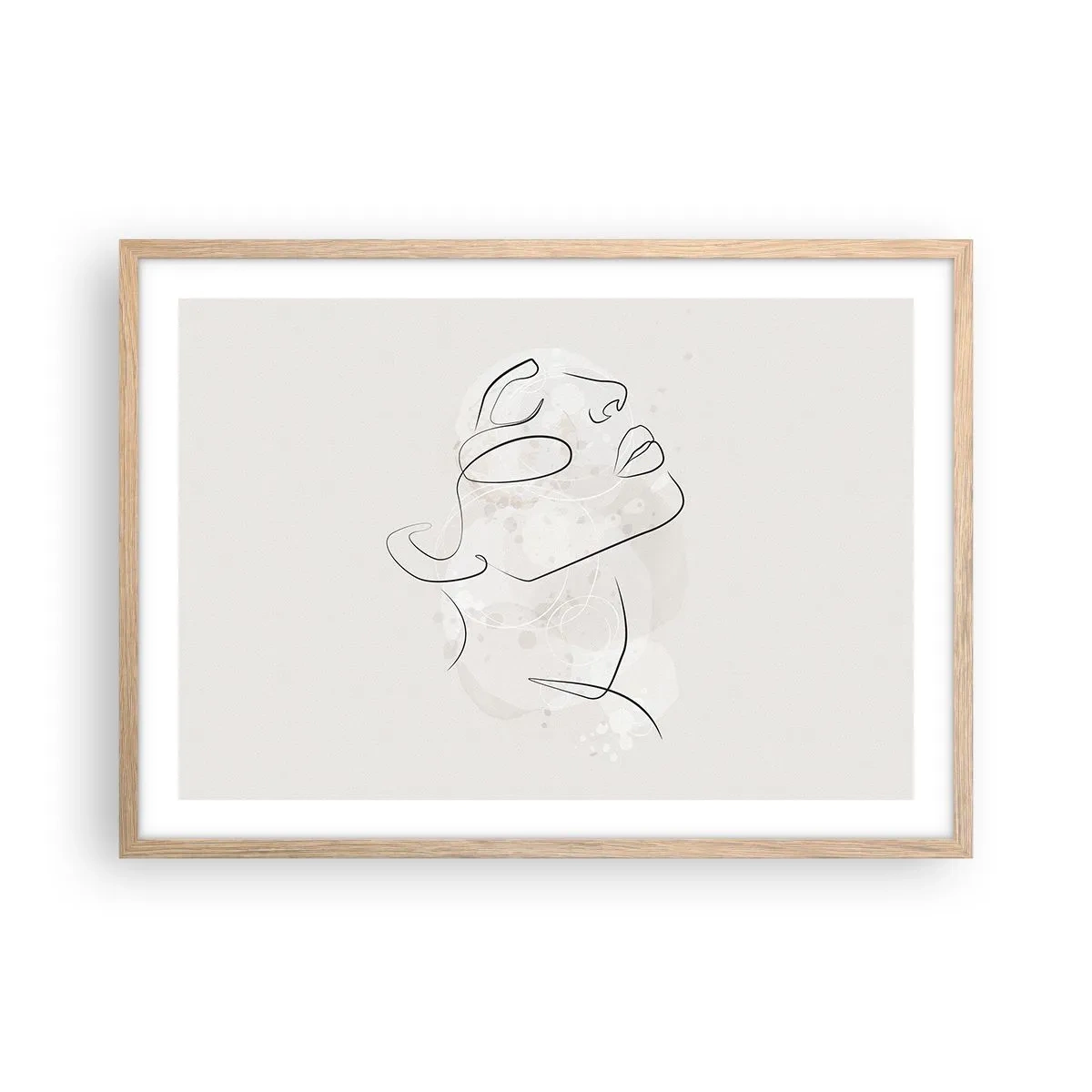 Poszter világos tölgy keretben - Egy álom körvonala - 70x50 cm