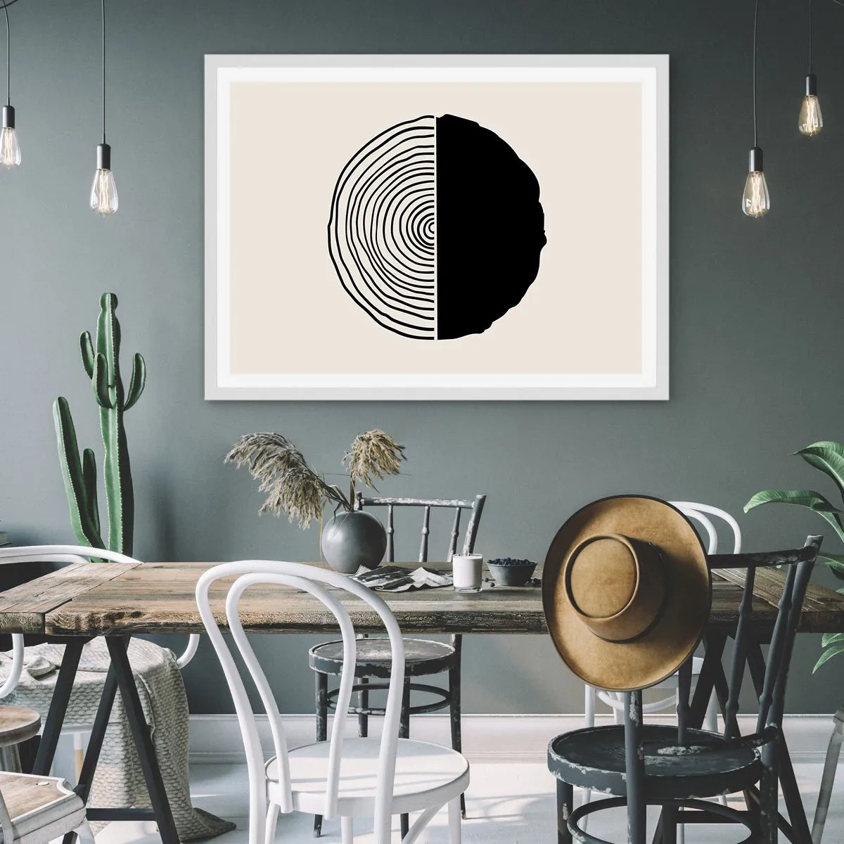 Poszter fekete keretben - Fele fele - 91x61 cm