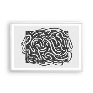 Poszter fekete keretben - Absztrakció: örömtánc - 91x61 cm