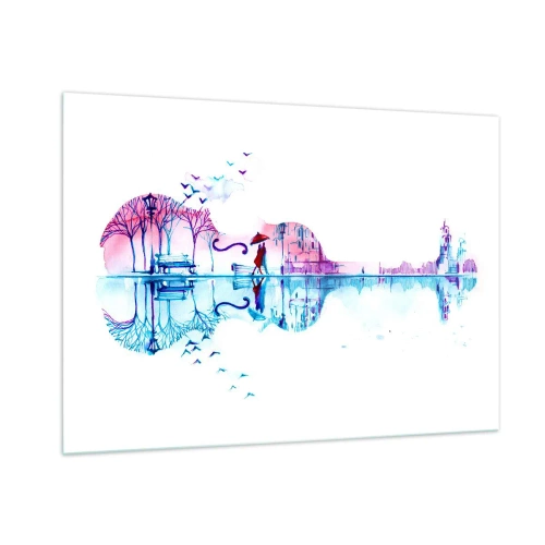 Üveg kép - Eső dalokat hozok nektek - 100x70 cm