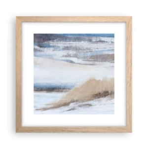 Poszter világos tölgy keretben - Téli kompozíció - 30x30 cm