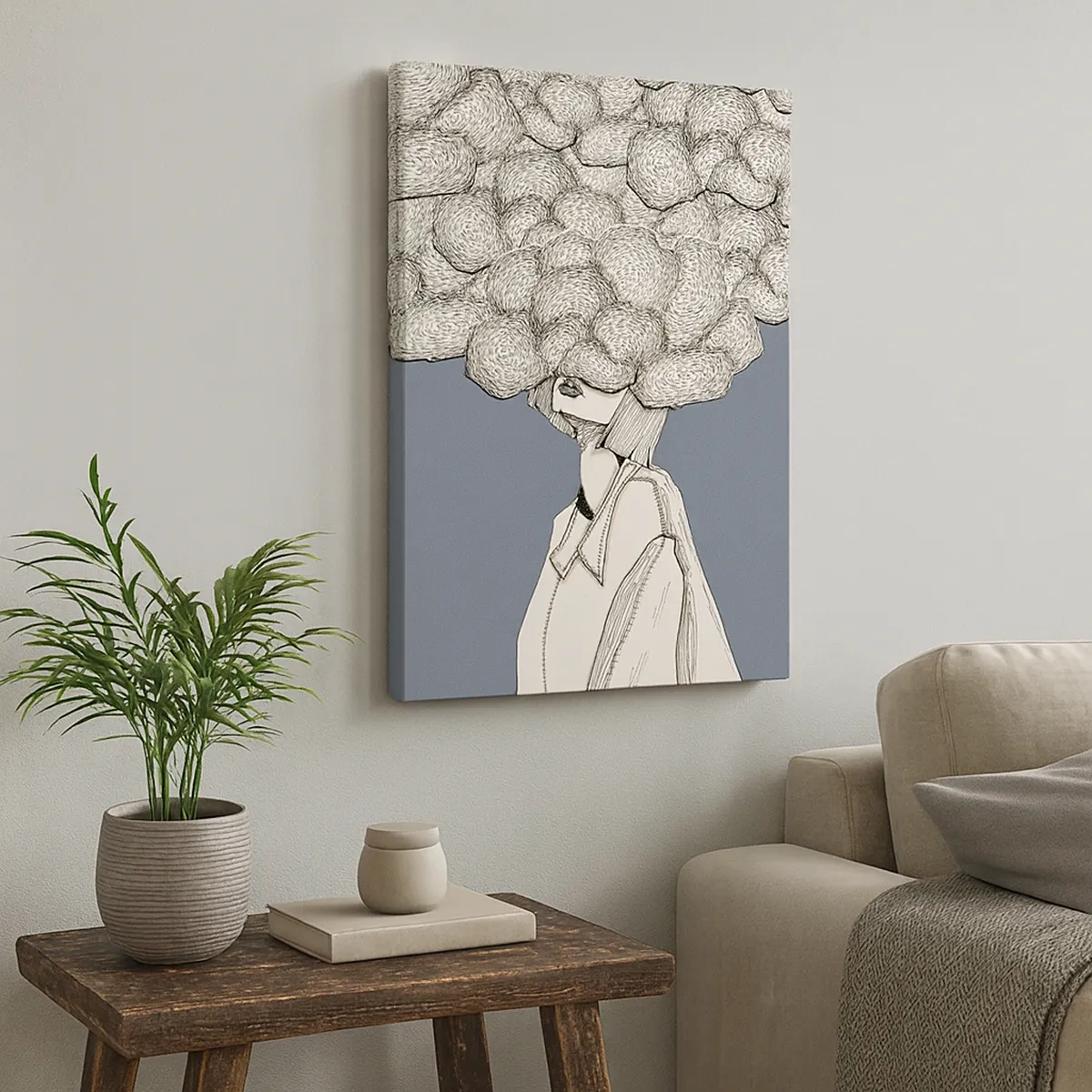 Vászonkép - Fejjel a fellegekben - 50x70 cm