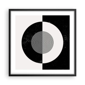 Poszter fehér keretben - Harmónia fekete-fehérben - 50x50 cm