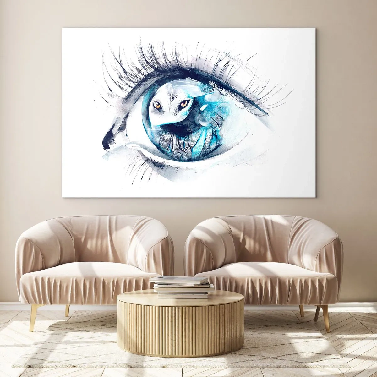 Üveg kép - Szemtől szembe a vadonnal - 120x80 cm