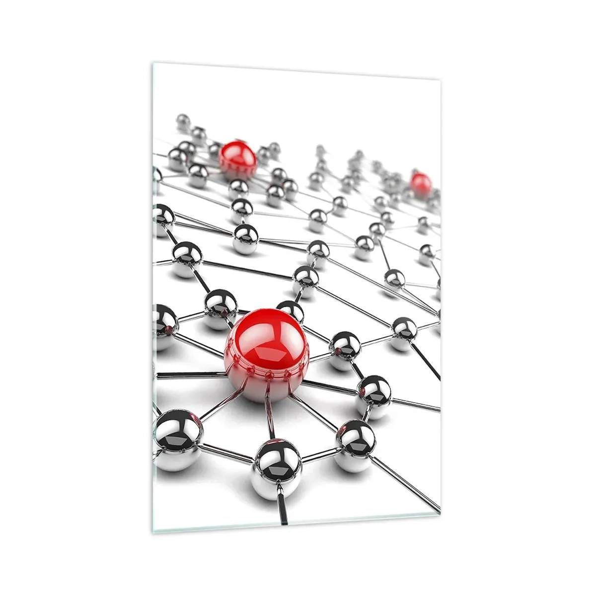 Üveg kép - Ezüst háló - 80x120 cm