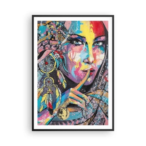 Poszter fehér keretben - Maradj csendben, amíg meg nem érted - 70x100 cm