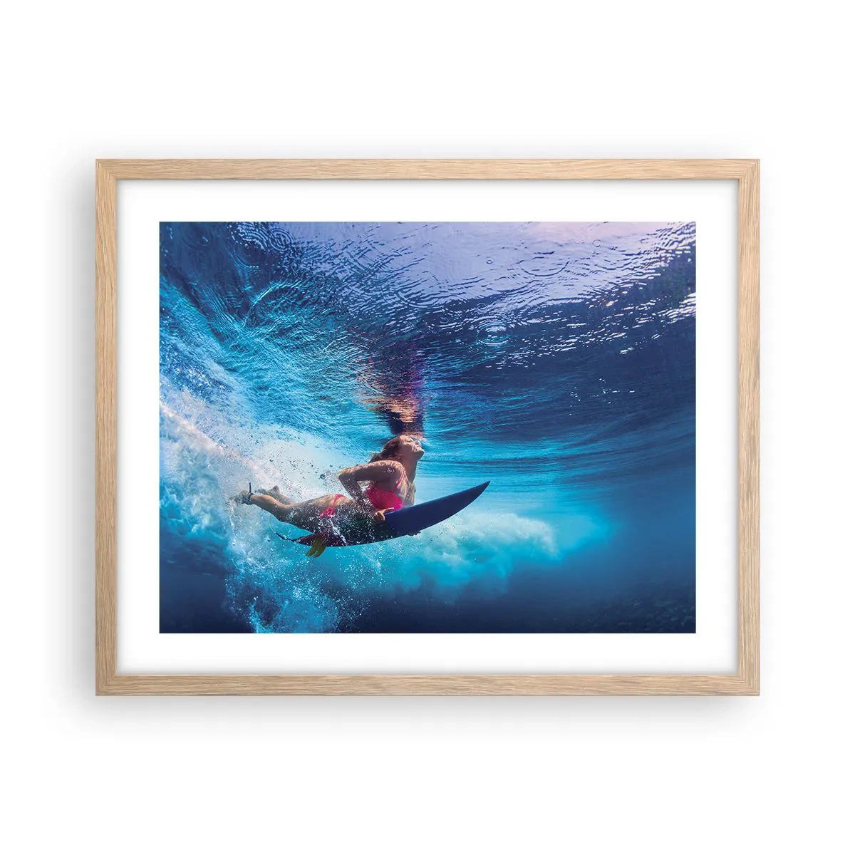 Poszter világos tölgy keretben - Az öröm mélysége - 50x40 cm