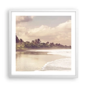 Poszter fekete keretben - A hullámok simogatása - 50x50 cm