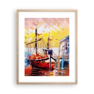 Poszter világos tölgy keretben - Boldog visszatérés - 40x50 cm