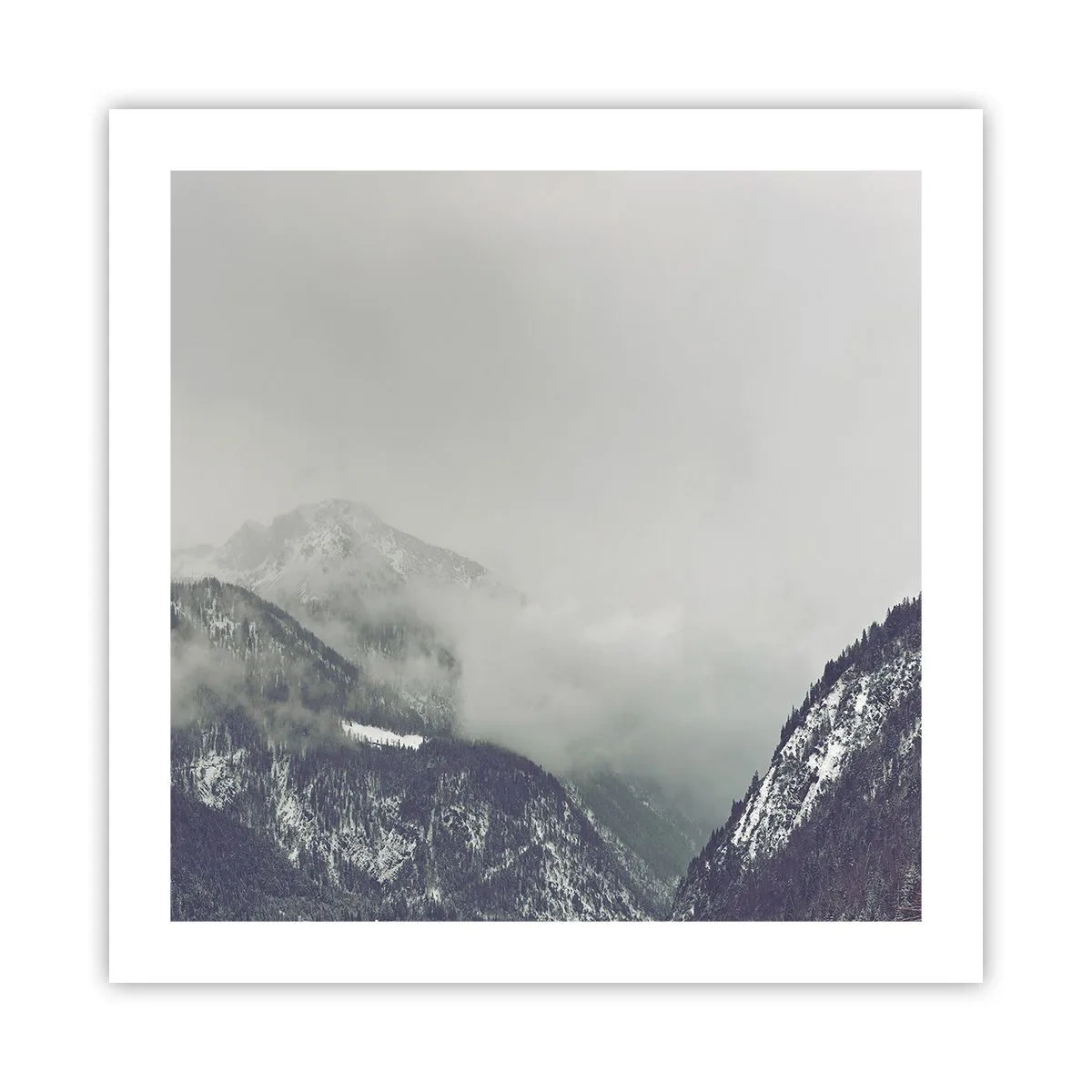 Poszter - Ködös völgy - 50x50 cm