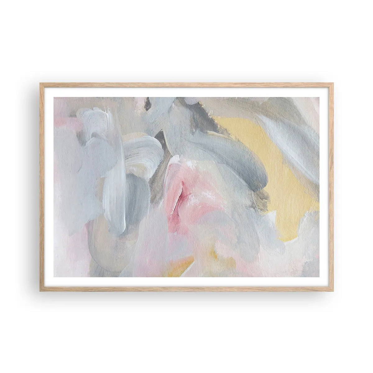 Poszter világos tölgy keretben - Egy pasztell világban - 100x70 cm